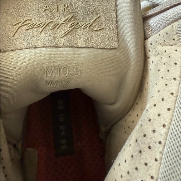 ❌SOLD❌Nike Air Fear Of God 1 Oatmeal MEN SIZE 10.5 Sneakers Boots High Tops - Picture 5 of 8